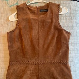 Ivanka Trump Stitch Detail Sheath Brown Dress